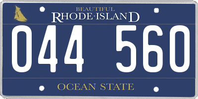 RI license plate 044560