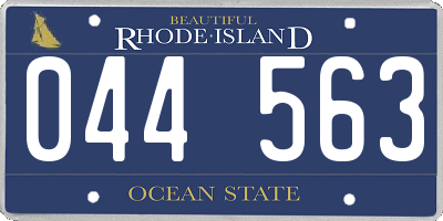 RI license plate 044563