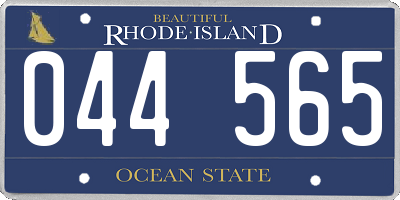 RI license plate 044565