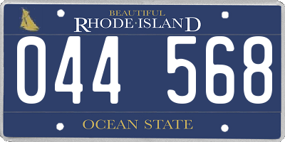 RI license plate 044568