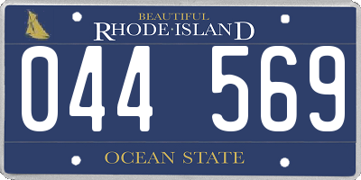 RI license plate 044569