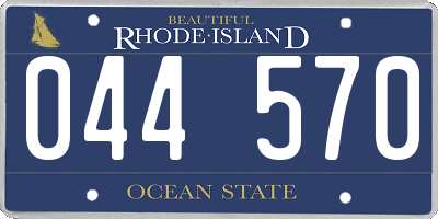 RI license plate 044570