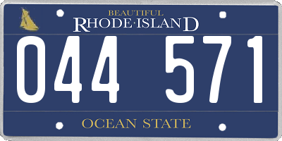 RI license plate 044571