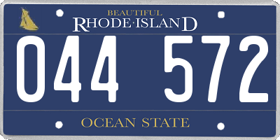 RI license plate 044572