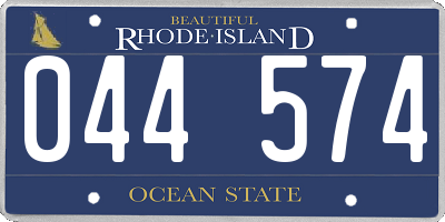 RI license plate 044574