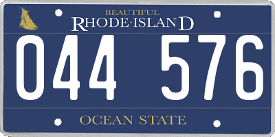 RI license plate 044576