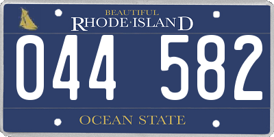 RI license plate 044582