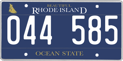 RI license plate 044585