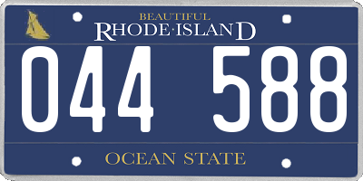 RI license plate 044588