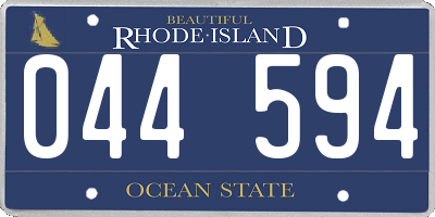 RI license plate 044594