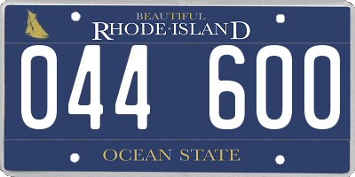 RI license plate 044600