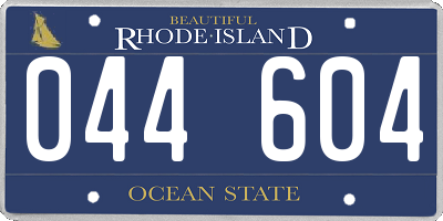 RI license plate 044604