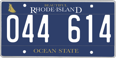 RI license plate 044614