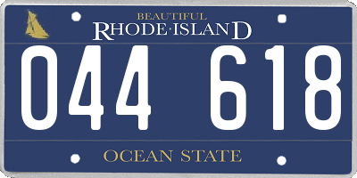 RI license plate 044618