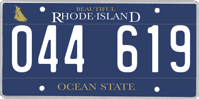 RI license plate 044619