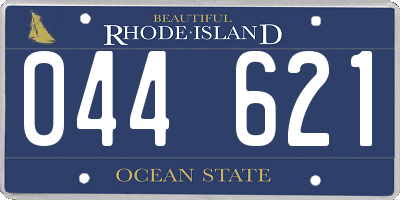 RI license plate 044621