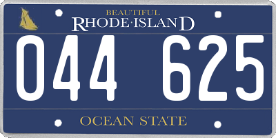 RI license plate 044625