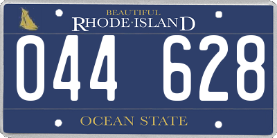 RI license plate 044628