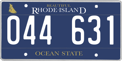 RI license plate 044631