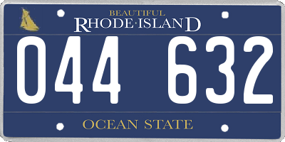 RI license plate 044632