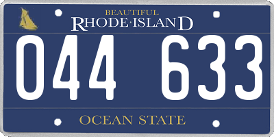RI license plate 044633