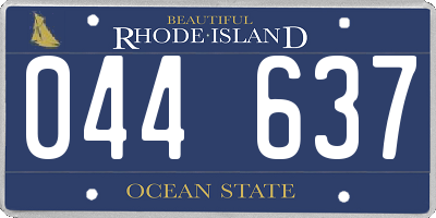 RI license plate 044637