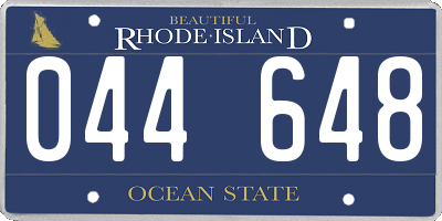 RI license plate 044648