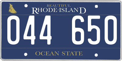 RI license plate 044650