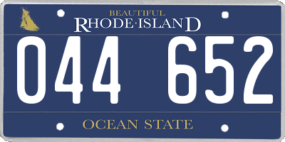 RI license plate 044652