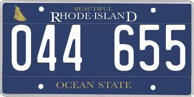 RI license plate 044655