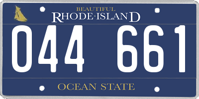 RI license plate 044661