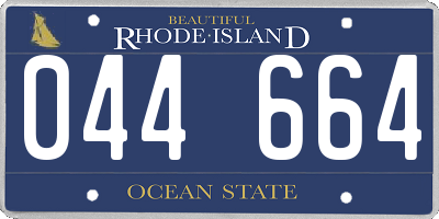 RI license plate 044664
