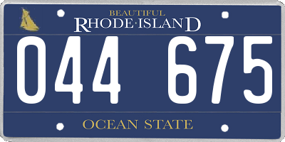 RI license plate 044675