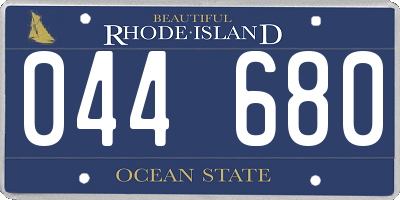 RI license plate 044680