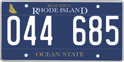 RI license plate 044685