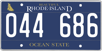 RI license plate 044686