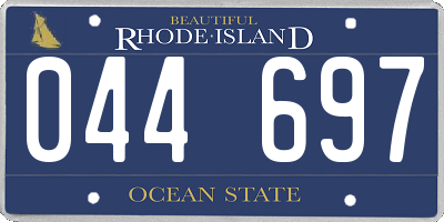 RI license plate 044697