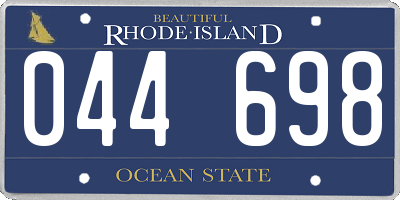 RI license plate 044698