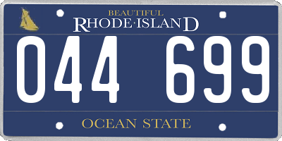 RI license plate 044699