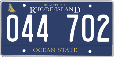 RI license plate 044702
