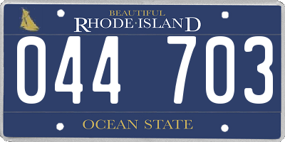 RI license plate 044703