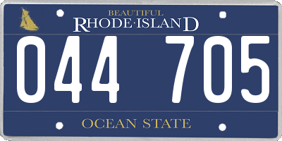 RI license plate 044705