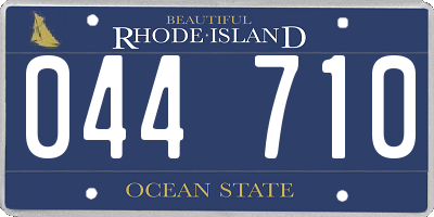 RI license plate 044710