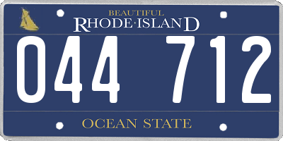 RI license plate 044712