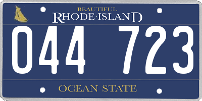 RI license plate 044723