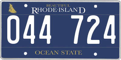 RI license plate 044724