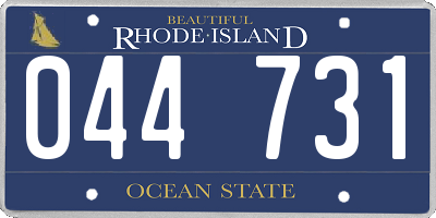 RI license plate 044731