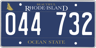 RI license plate 044732