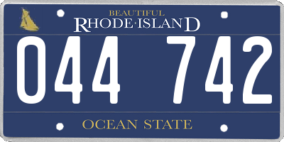 RI license plate 044742