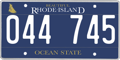 RI license plate 044745